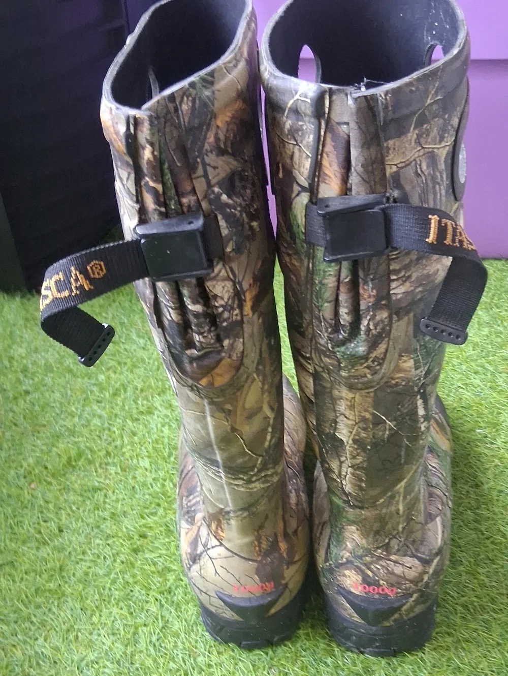 Swampproof 1000g Camouflage Waterproof Hunting Boots - Brown/Green Camo